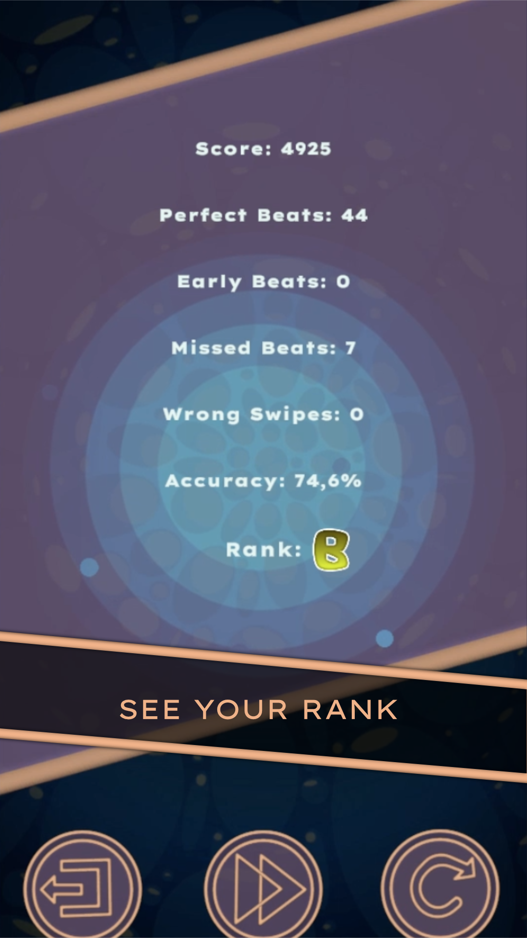 Ripple Beat: See your rank